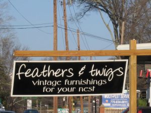 Feathers and Twigs Sign